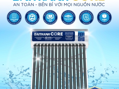 Bảng giá máy năng lượng mặt trời Đại Thành Core ruột nhựa PPR mới nhất