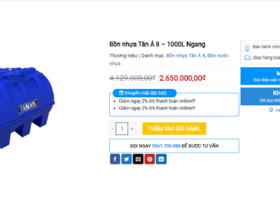 Hé lộ giá bồn nhựa Tân Á Đại Thành tại Quận Bình Tân với 5 mẫu hot nhất